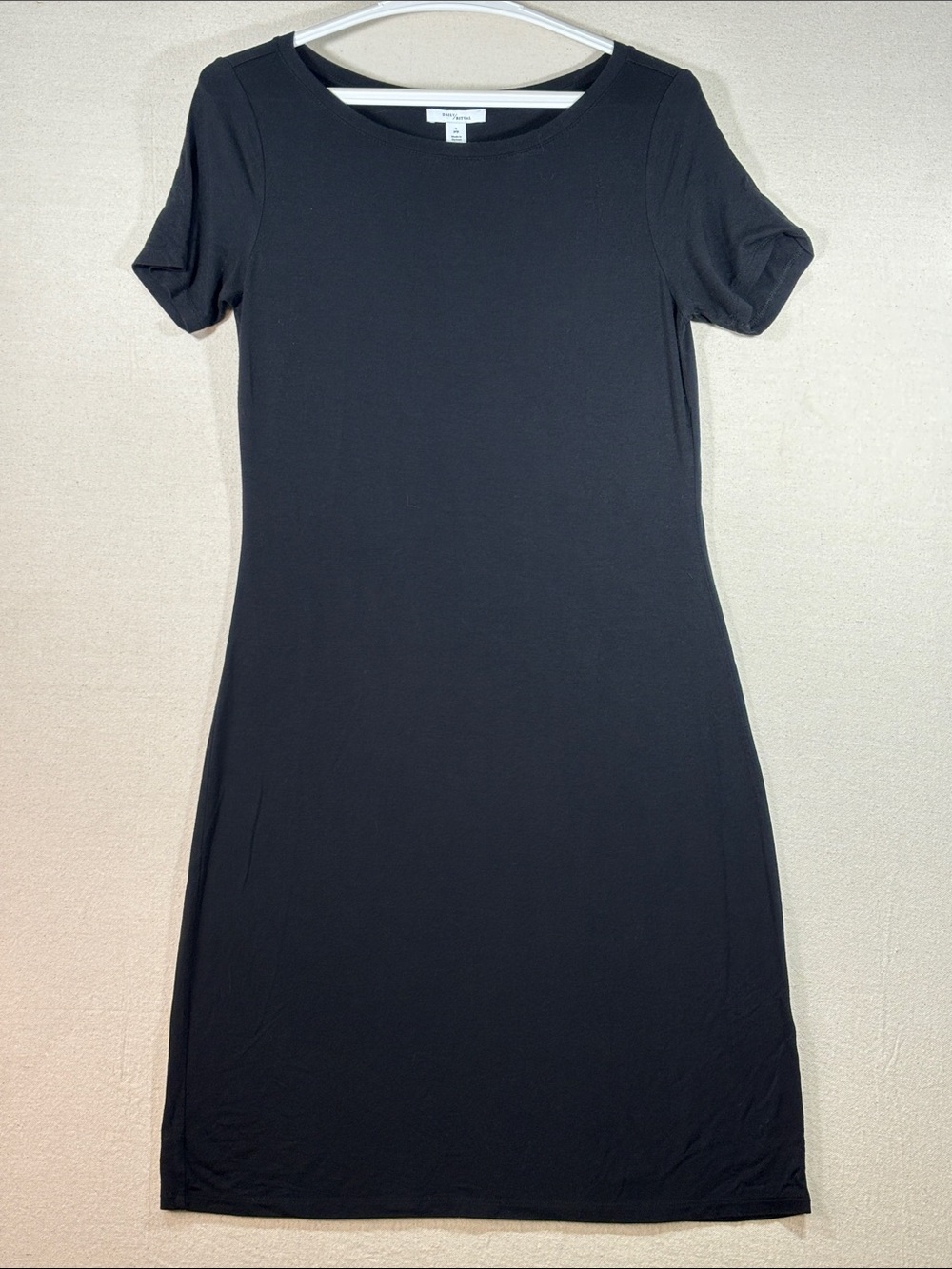 Daily Ritual Black Short Sleeve Knit Dress